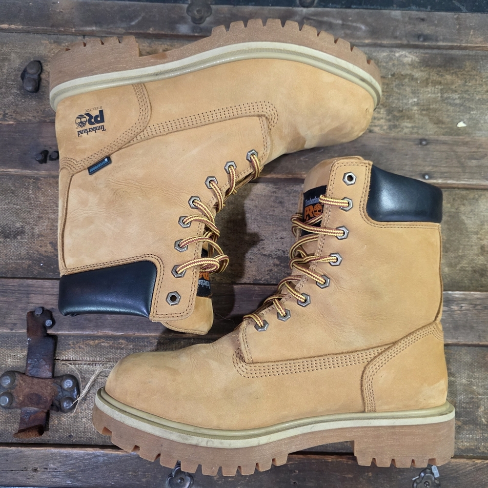 Timberland PRO Direct Attach Nubuck Steel Toe Waterproof Work Boots ASTM EH. 9W - Picture 7 of 14